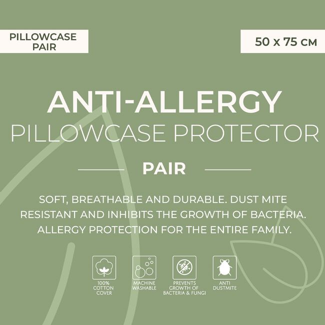 Anti Allergy Pillow Protector Pair