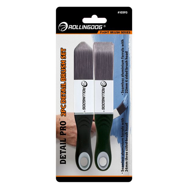 Detail Pro 2pcs Brush Set - Triangular & Square