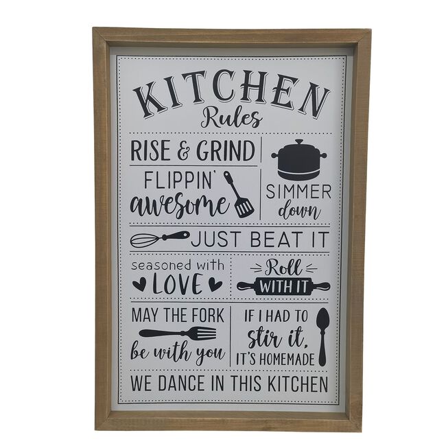 Kitchen Rules Framed Wall Decor