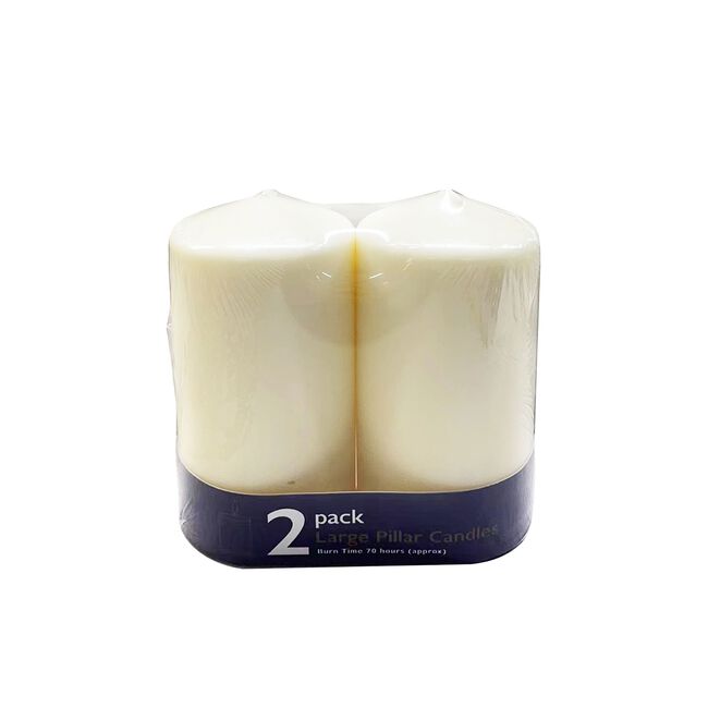 2 Large Pillar Candles