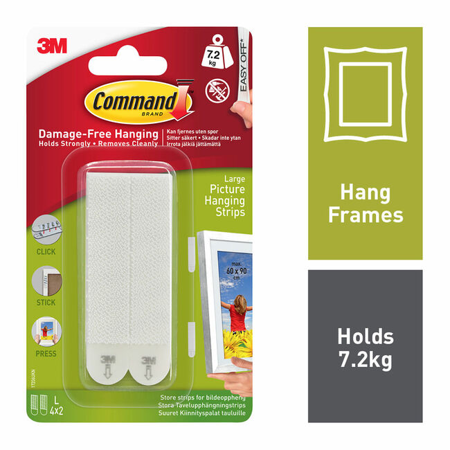 Command 4Pk Large Picture Hanging Strips