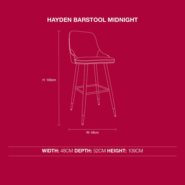 HAYDEN BARSTOOL Midnight