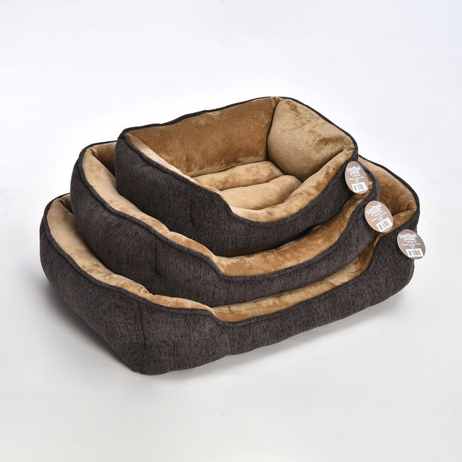 Chenille & Coral Fleece Pet Bed - Medium