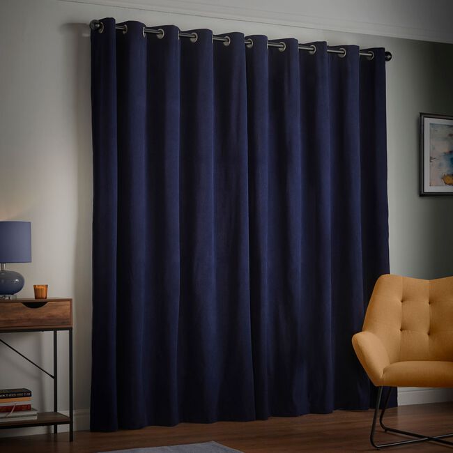 DIM OUT CORDED NAVY 66x54 Curtain