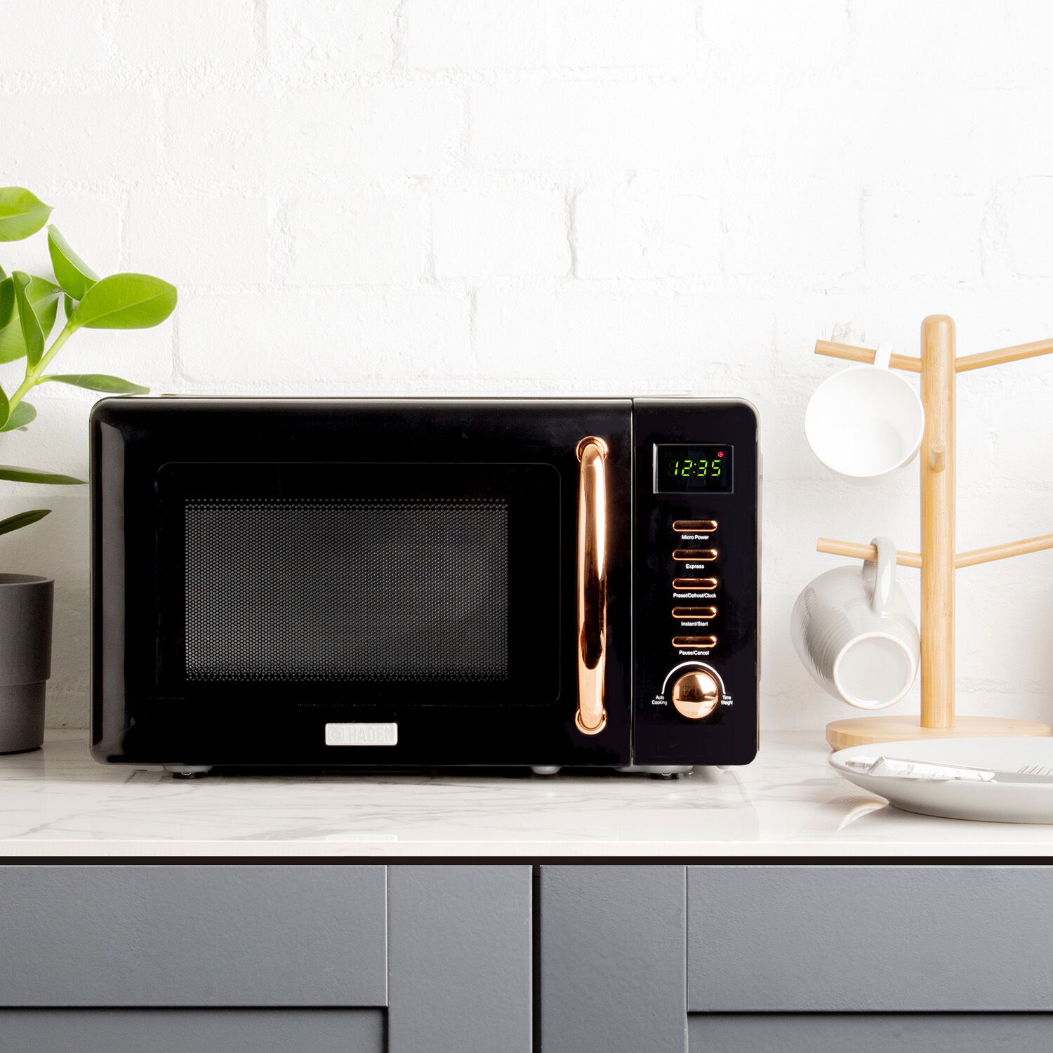 Black & shop copper microwave