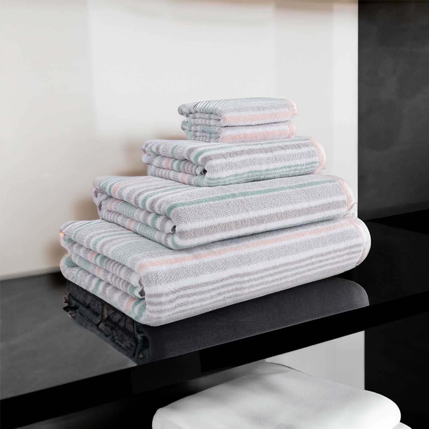 McMartin Stripe Towels 550GSM Home Store More