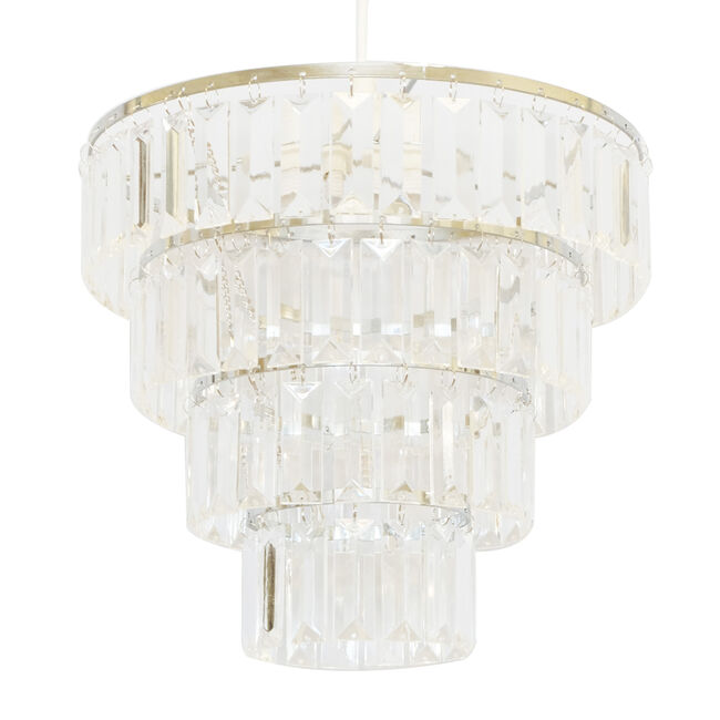 Clear 4 Tier Chandelier Pendant Ceiling Shade