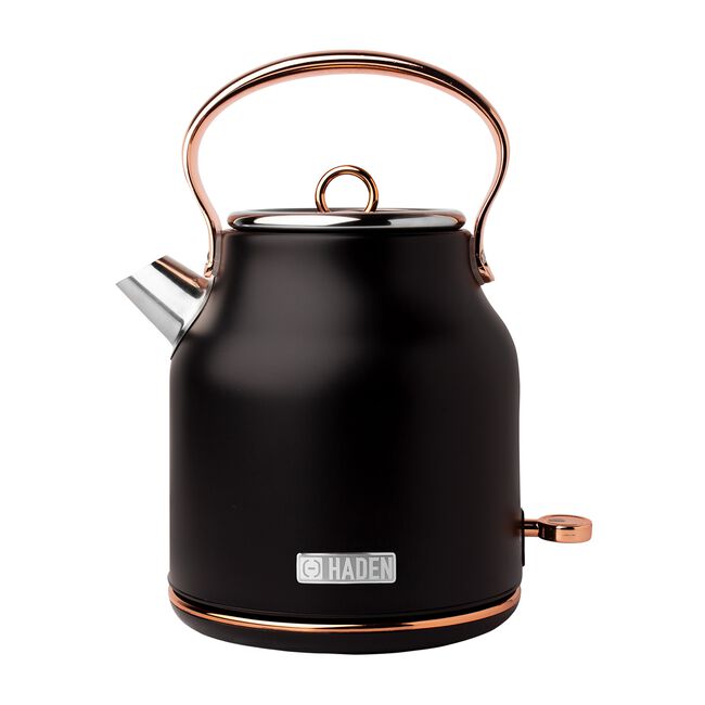 Haden Heritage 1.7L 3KW Black with RoseGold Kettle