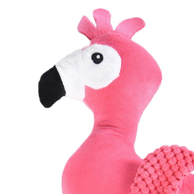 Flamingo Plush Dog Toy w/ Squeaker