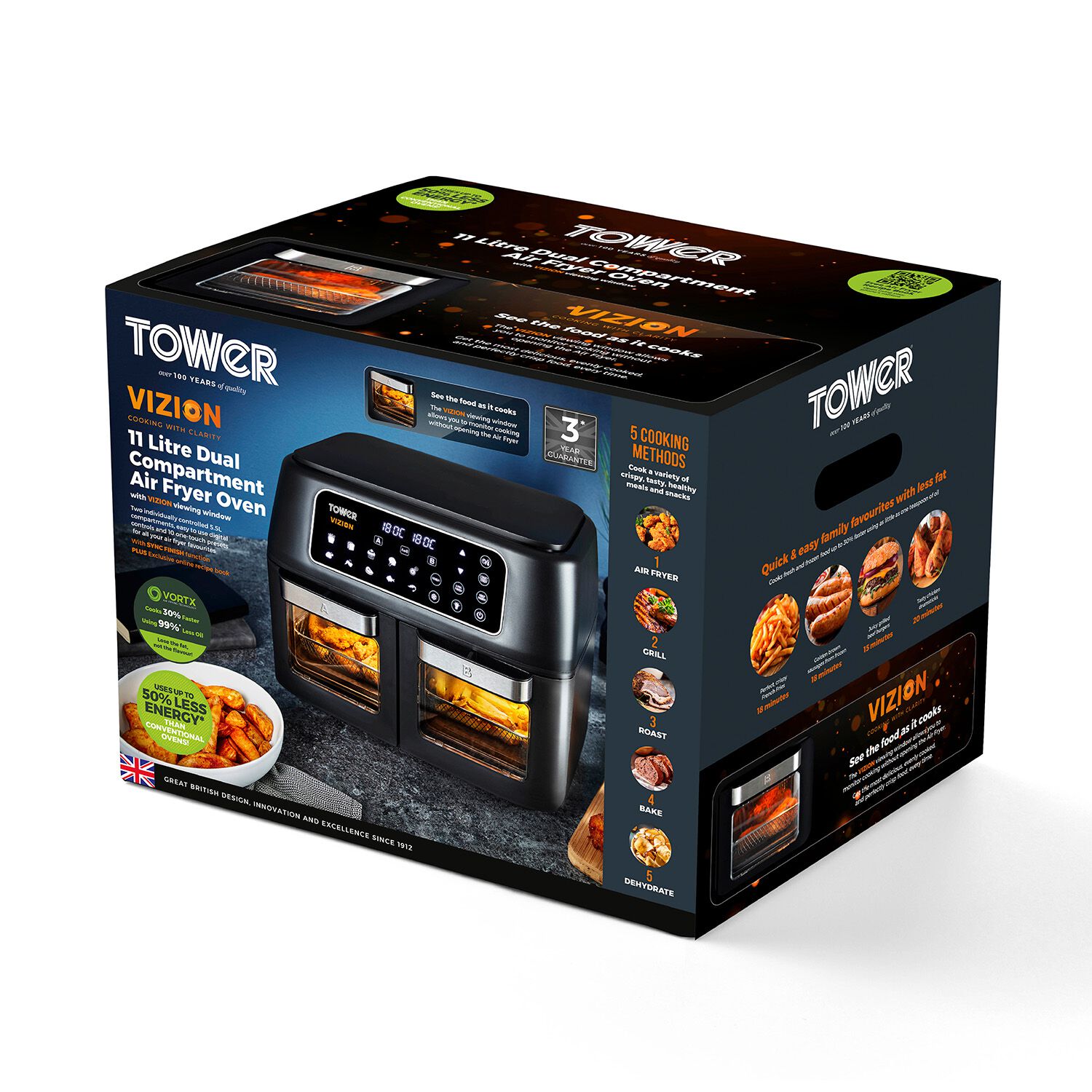 Tower vortx 11l air deals fryer oven