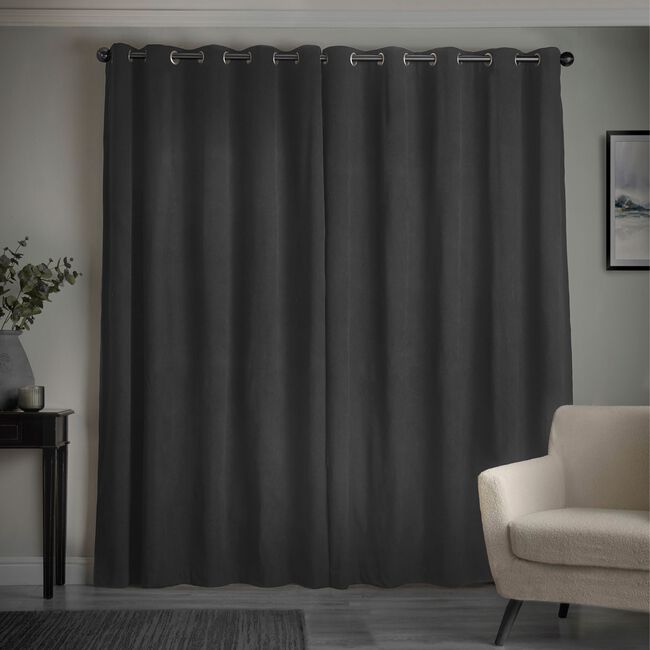 DIM OUT CORDED CHARCOAL 66x54 Curtain