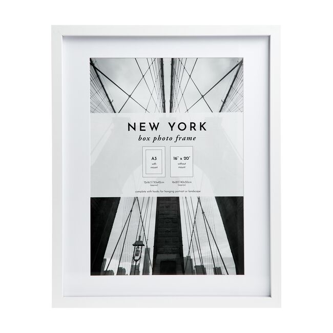 A3 NEW YORK WHITE Photo Frame