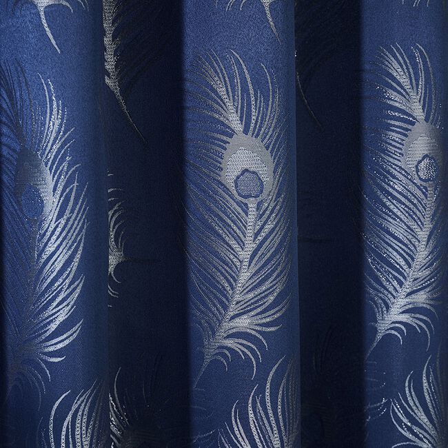 CURTINA FEATHER NAVY 66x54 Curtain