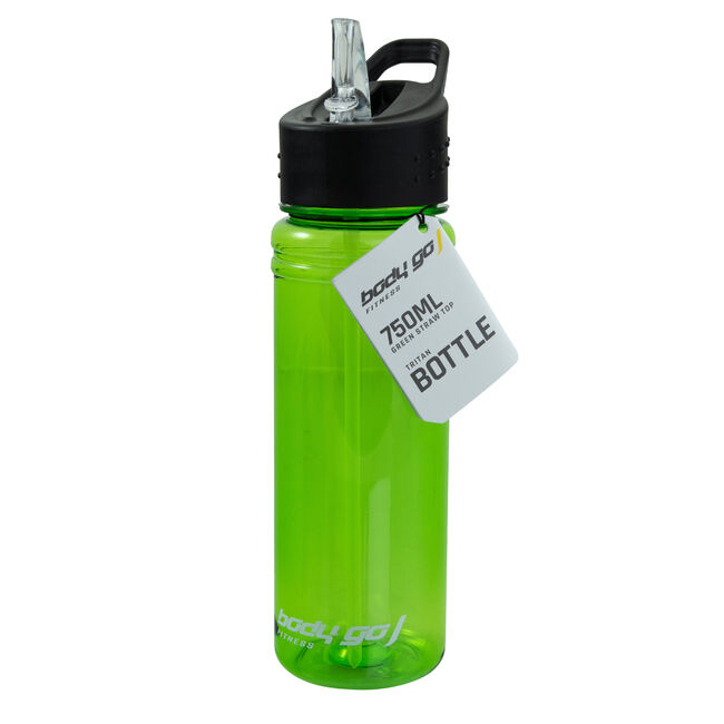 BodyGo Fitness Straw Top Water Bottle 750ml- Green