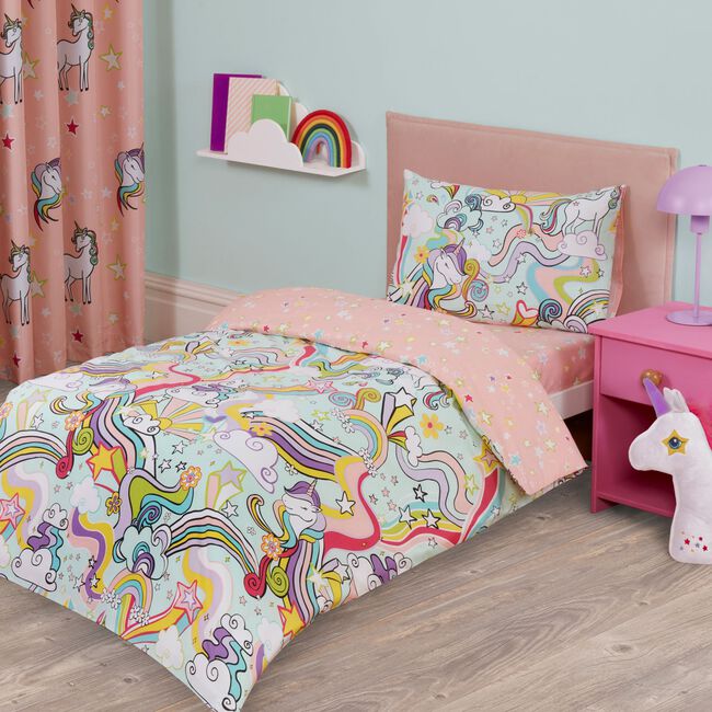 JUNIOR BED DUVET COVER Groovy Unicorn