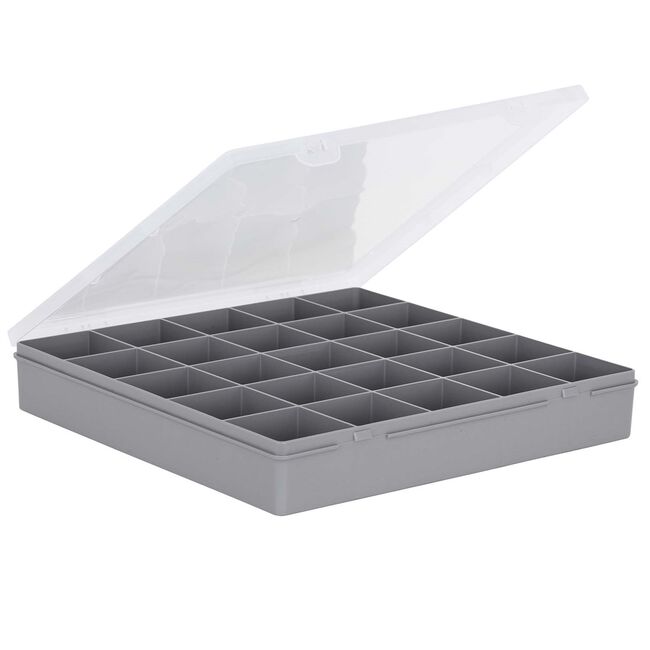 Wham Organiser Box with 25 Divisions Soft Grey