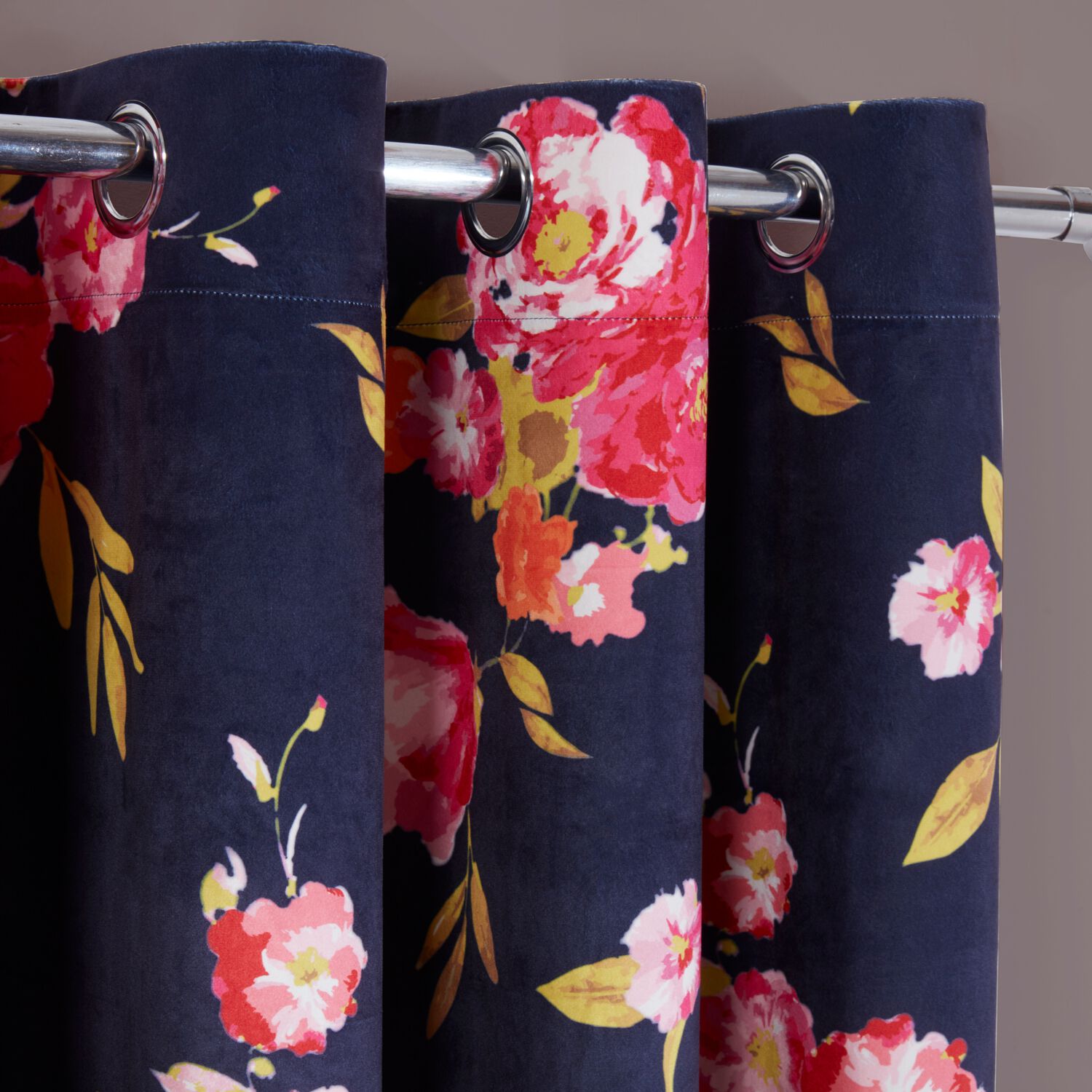 Bailey & Cole Velvet Floral Curtains - Home Store + More