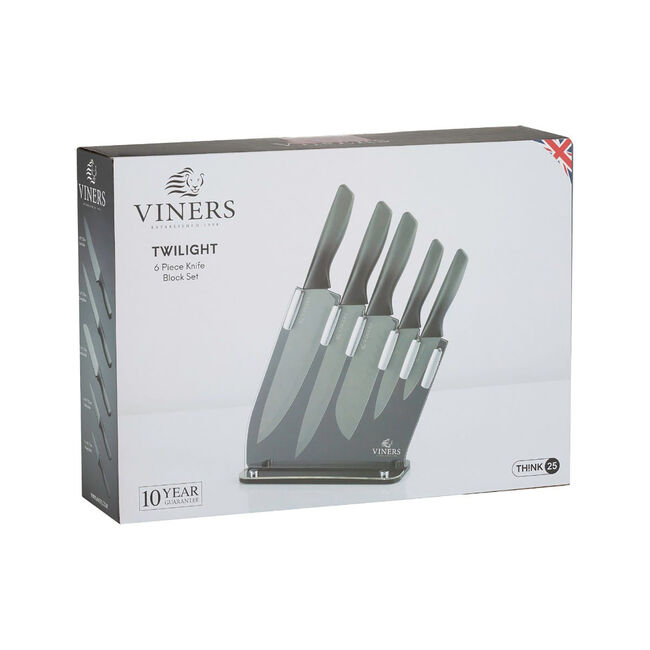Viners Twilight 6 Piece Knife Block Set