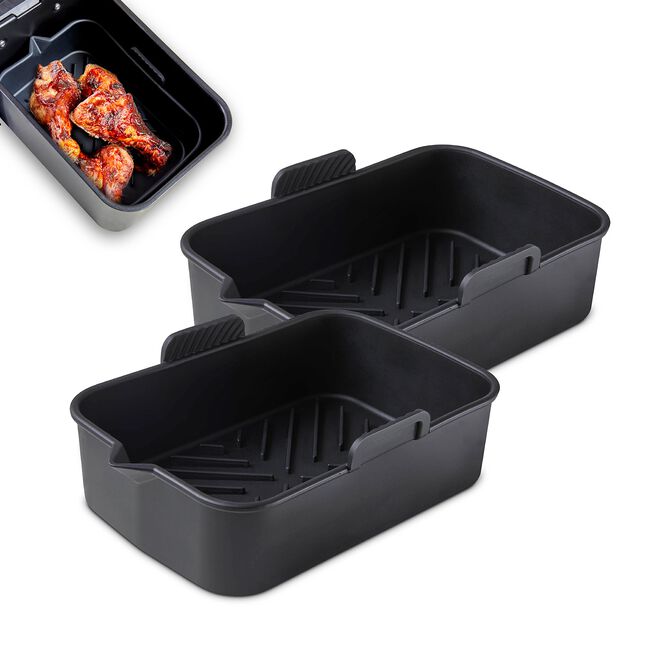 Tower Rectangular Air Fryer Tray - 2 Pack