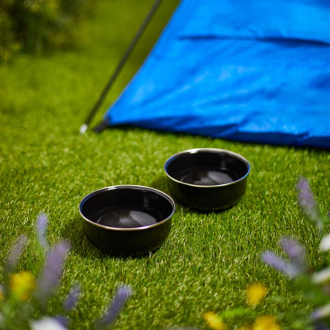 2 Black Camping Bowls
