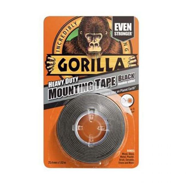 Gorilla 1.5m Black Mounting Tape