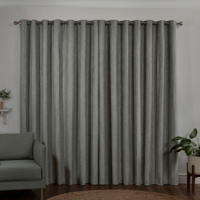BLACKOUT & THERMAL BASKETWEAVE DUCK EGG 90x72 Curtain