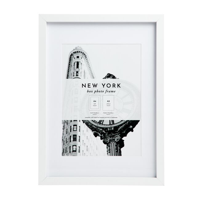 A4 NEW YORK WHITE Photo Frame