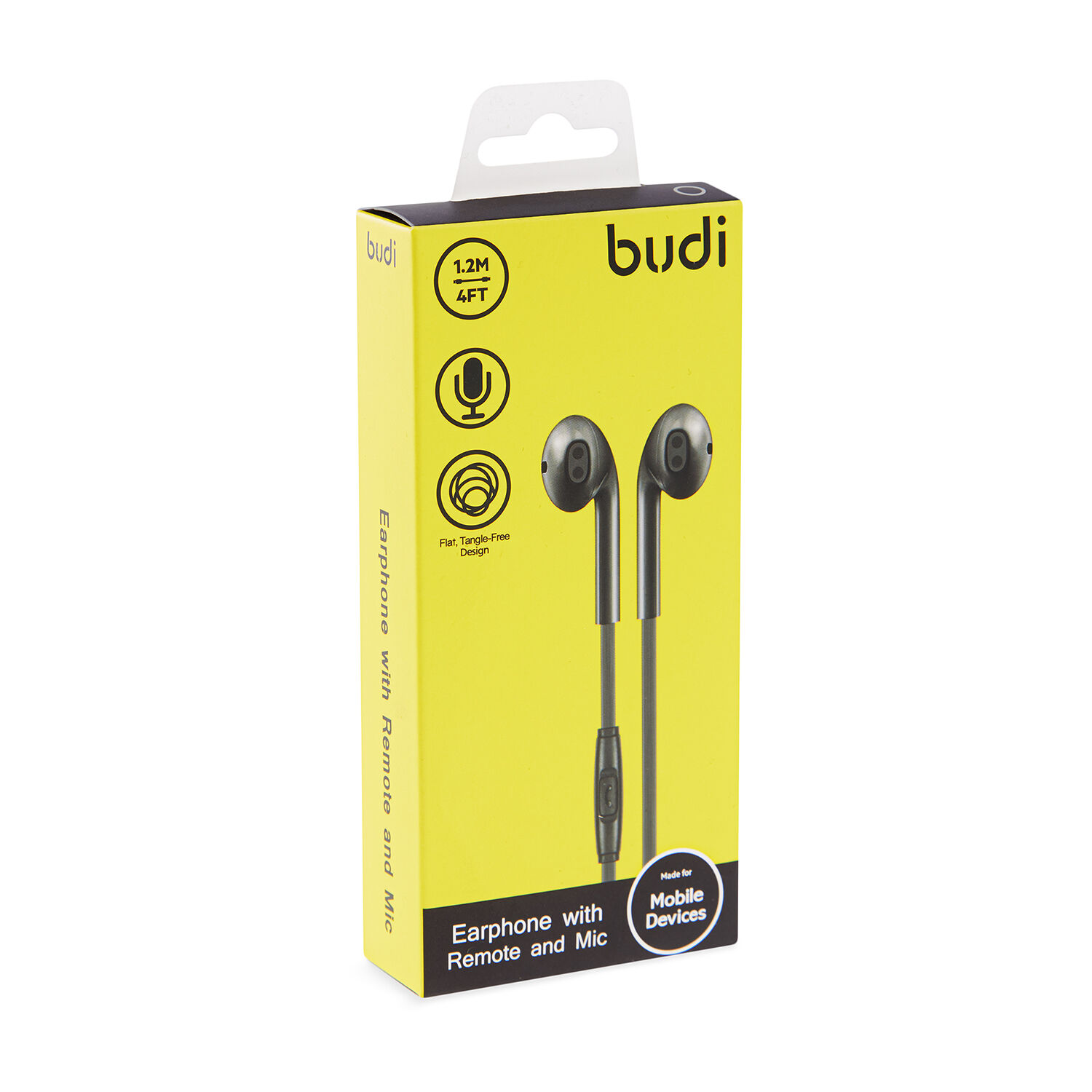 Budi Black Earphones With Microphone Home Store More