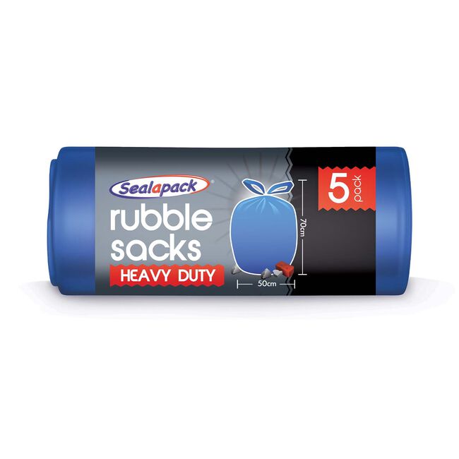 Sealapack Rubble 5 Heavy Duty Bin Sacks 50x70cm