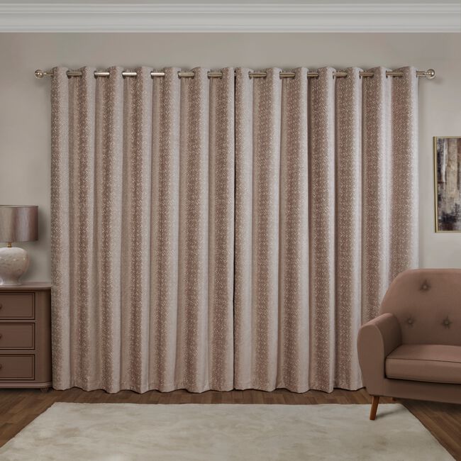 BLACKOUT & THERMAL RUSTIC PUTTY 66x54 Curtain