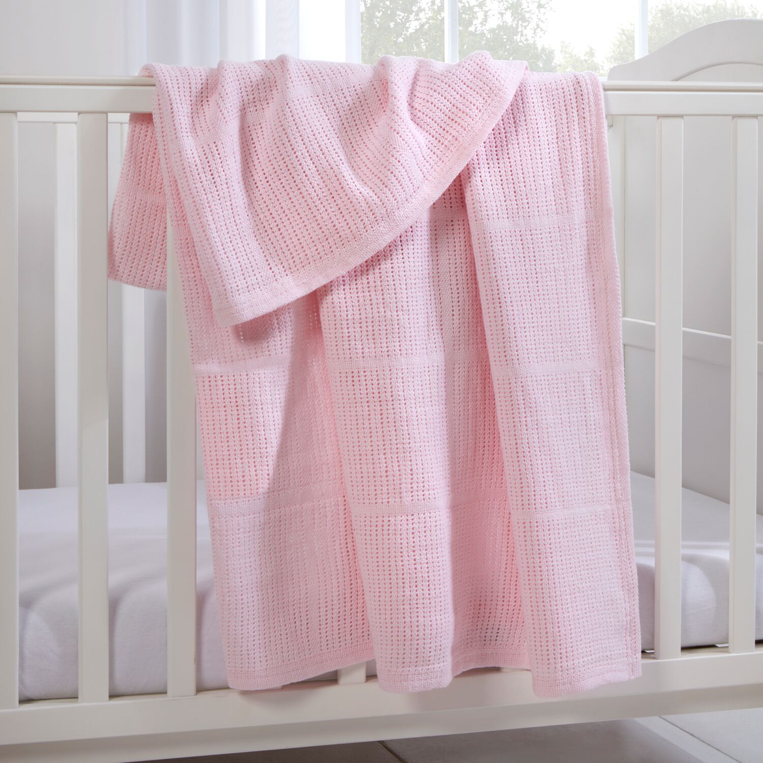 Pink cellular blanket best sale