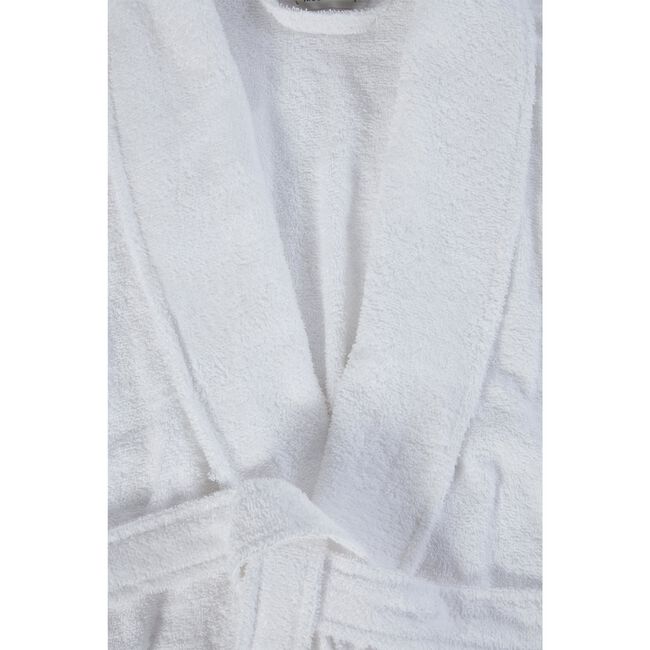 NICOLE DAY MENS WHITE COTTON LARGE Bathrobe