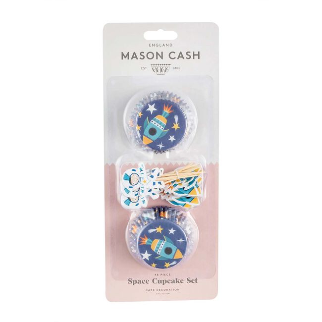 Mason Cash Space 48 Cupcake Cases & Cake Toppers