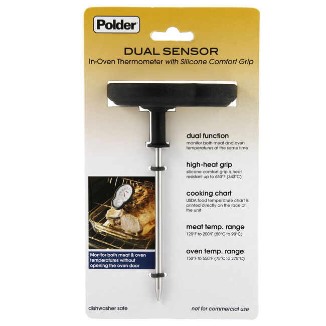 Polder Dual Sensor In-Oven Meat Thermometer