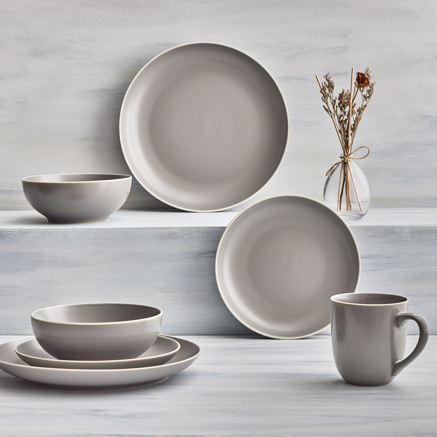 Grey deals tableware sets