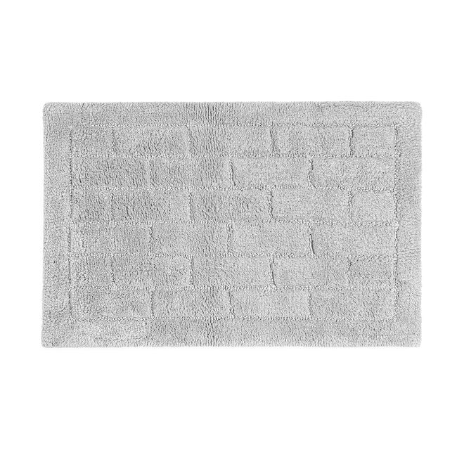 Cotton Brick Dove Grey Bath Mat 50cm x 80cm