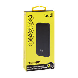 Budi Black 10000mAh Power Bank with Wireless - Home Store + More