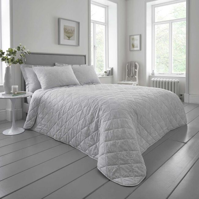 Nicole Day Gracie Bedspread 200cm x 220cm - Grey