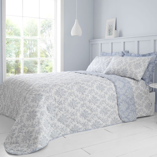 Georgia Bedspread 200cm x 220cm - Chambray 