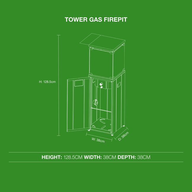 Tower Gas Firepit