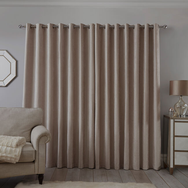 BLACKOUT & THERMAL TEXTURED NATURAL 132x90 Curtain
