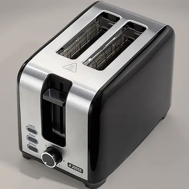 Judge Electricals Black 2 Slice Toaster