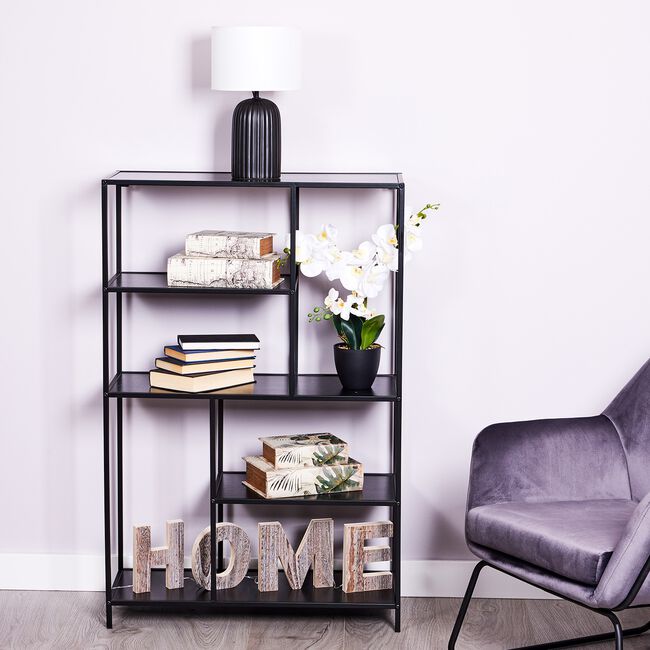 Metal Wall Shelf Rack - Black