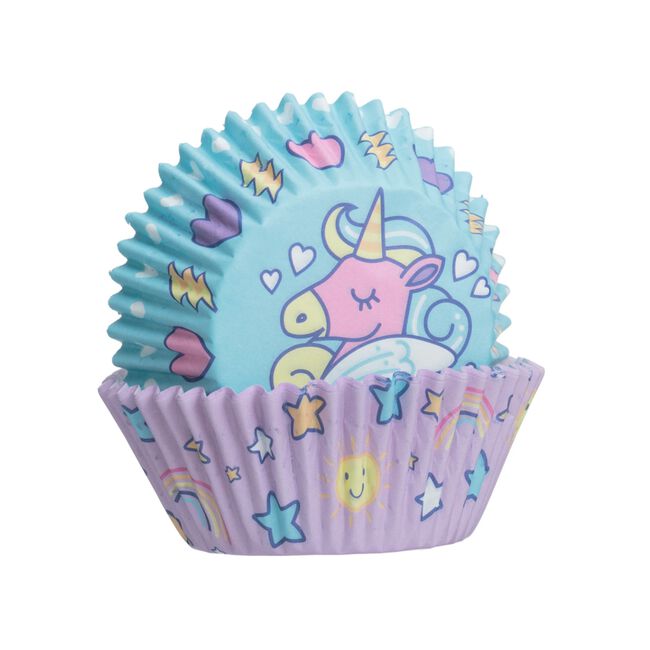 Unicorn Cupcake Cases and Toppers Set of 48