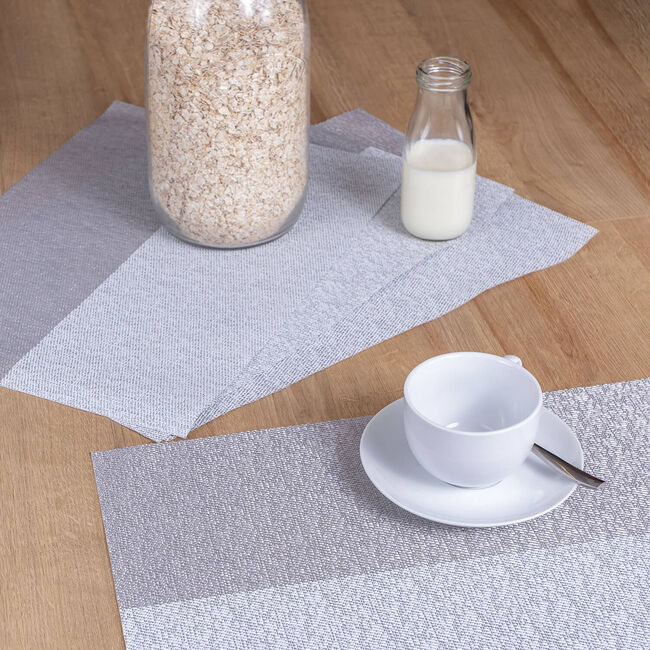 Blocks Placemat - Silver
