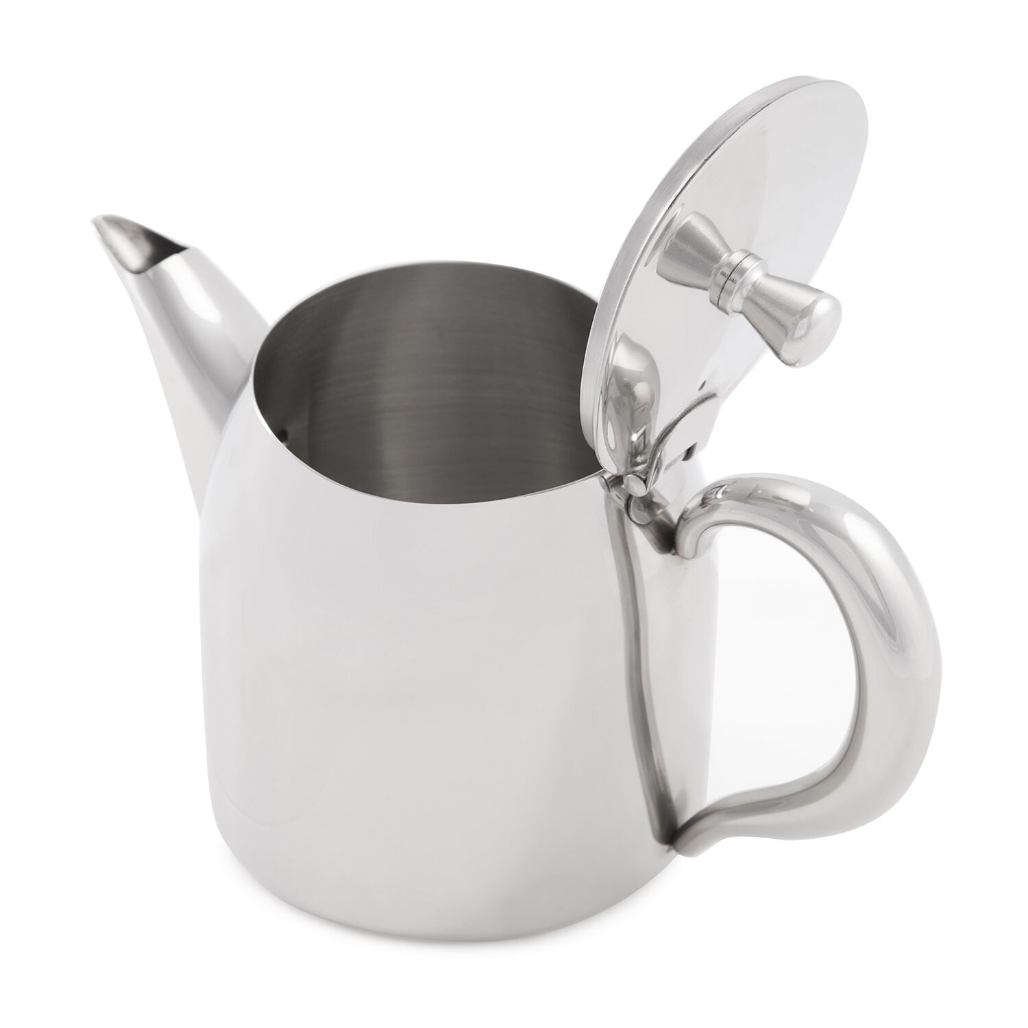 Metallic teapot outlet