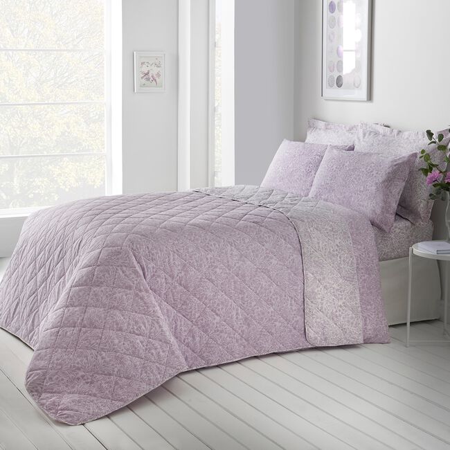 Genevieve Bedspread 200cm x 220cm - Lilac