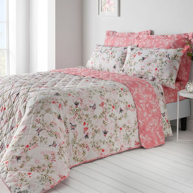 Annalise Bedspread 200cm x 220cm - Blush