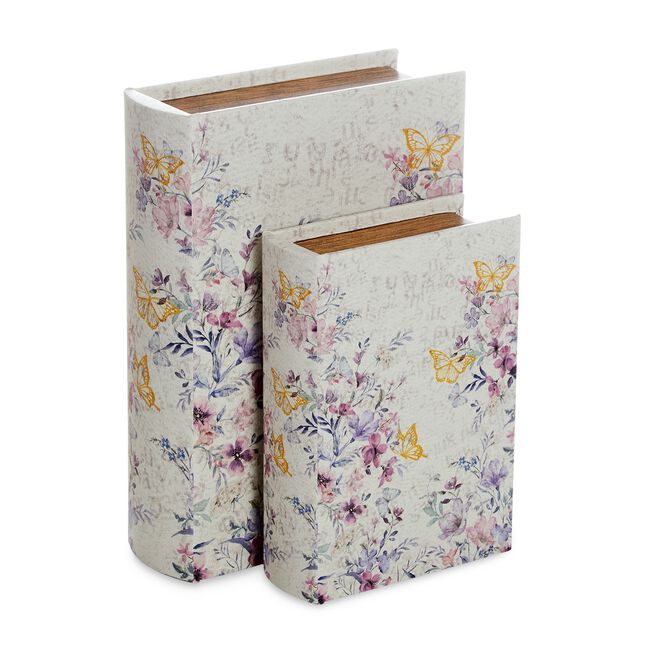 Set of 2 Fresh Florals Book Storage Box