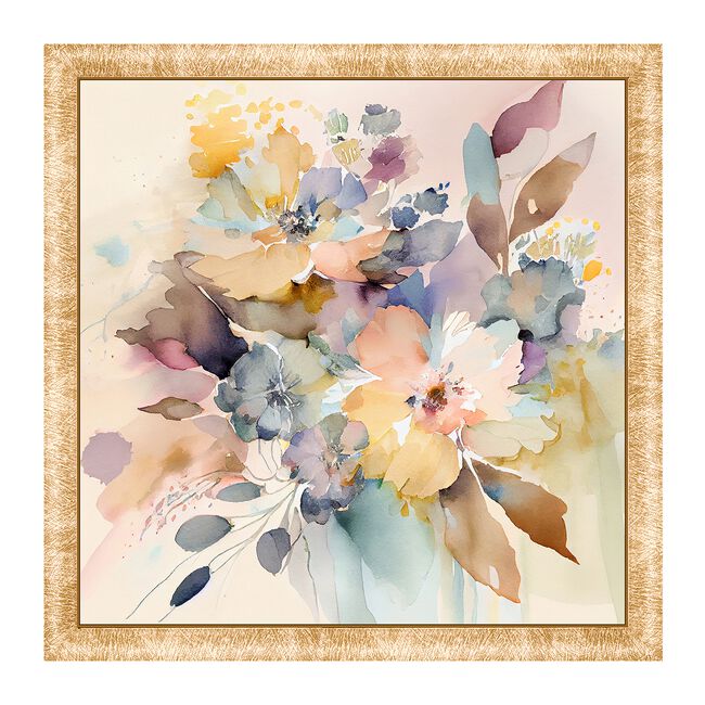Muted Pastel Florals Framed Print